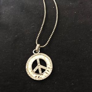 Peace necklace and handmade bracelet